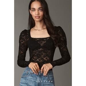 NWT Anthro Sheer Lace Top - Size S MSRP $78